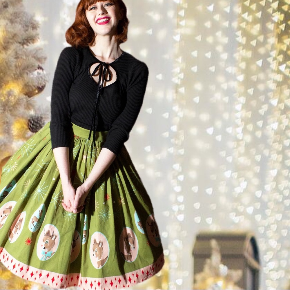 Dropped Price! Rudolph & Family Holiday Skirt - Picture 4 of 16